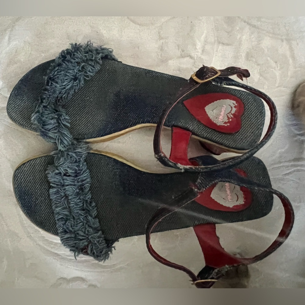 Pampili Brazilian Denim Sandals, Size 3 Kids